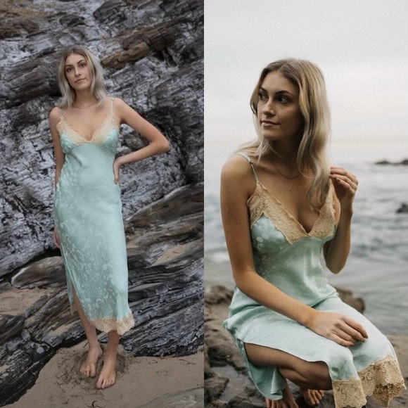 Spell Dresses & Skirts - Spell & The Gypsy Ocean Lace Slip Dress Seafoam